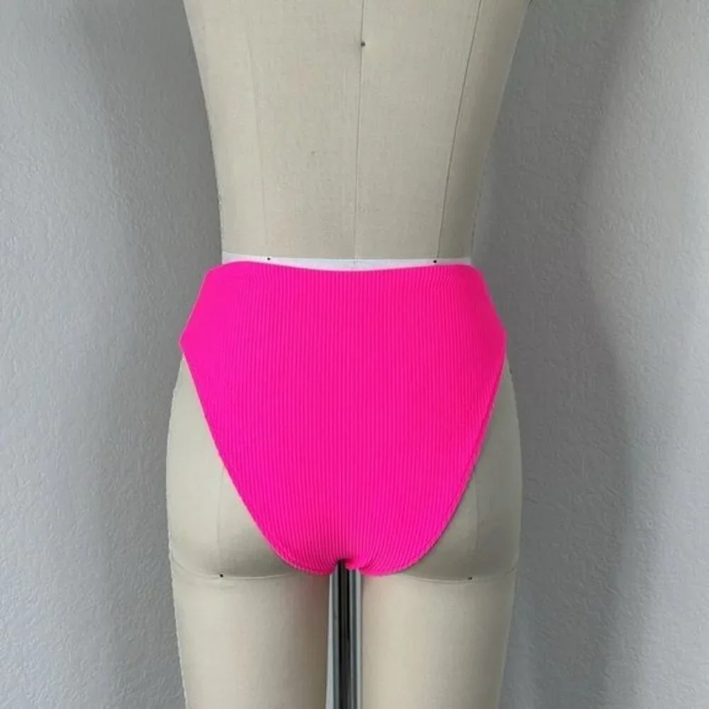Frankie's Bikinis Jenna Bottom Heart Throb Knockout Neon Pink
